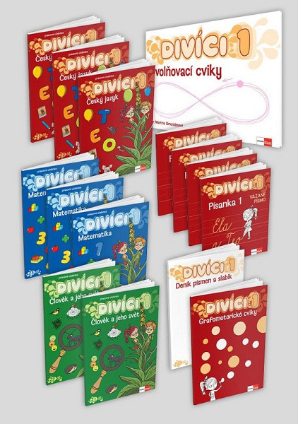 Divíci 1 - základní žákovský balíček - Český jazyk + Matematika + Člověk a jeho svět