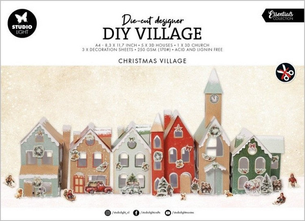 DIY Vánoční vesnička Studio Light, A4, 12. l. - klasická