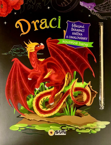Draci - Úžasná škrábací knižka a omalovánky