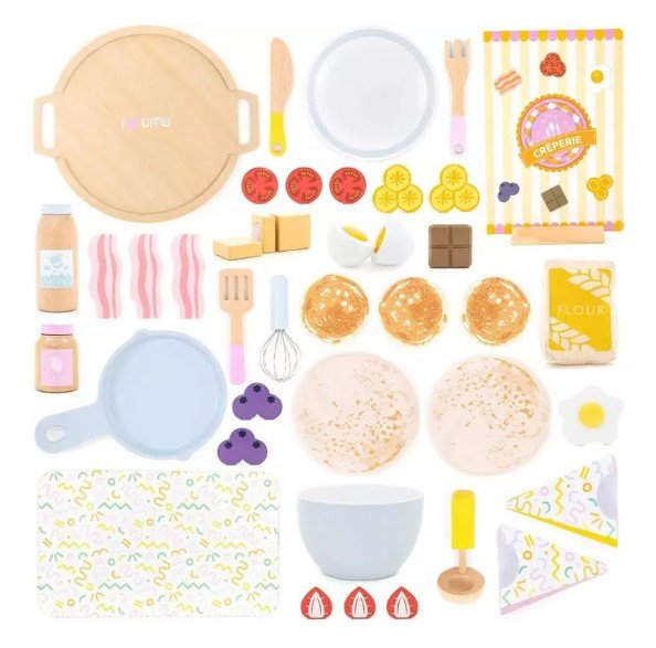 Dřevěná palačinková sada