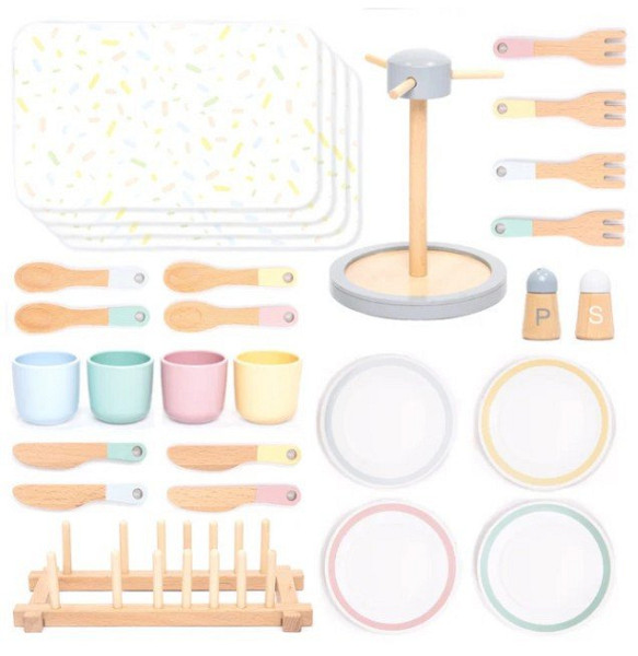 Dřevěná sada nádobí velká