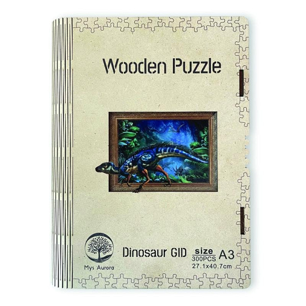 Puzzle Dinosaurus A3, dřevěné, svítící