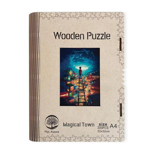 Dřěvěné puzzle/Magické město A4