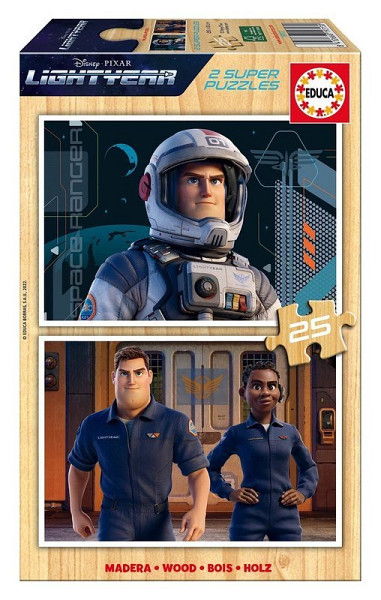 Dřevěné puzzle Rakeťák 2x25 dílků