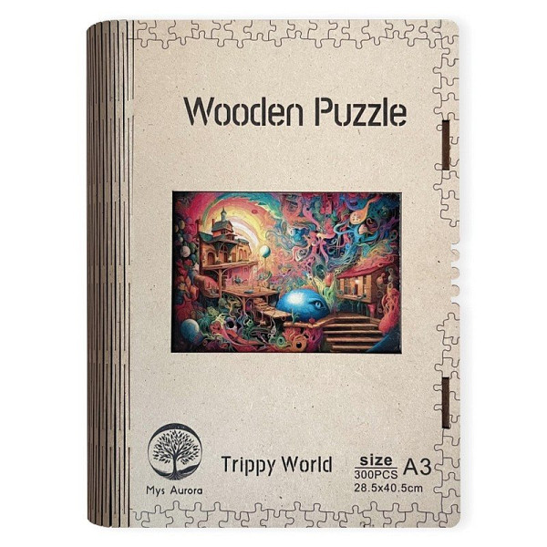 Dřěvěné puzzle/Trippy world A3