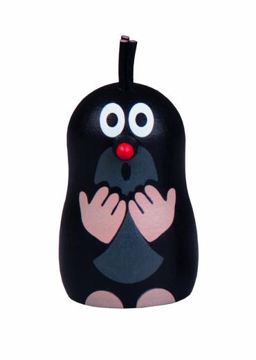 Dřevěný magnet Krtek udivený