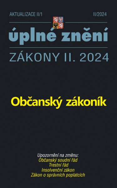 E-kniha Aktualizace II/1 / 2024 - Občanský zákoník