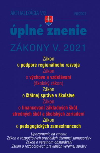 E-kniha Aktualizácia 2021 V/3 - štátna služba