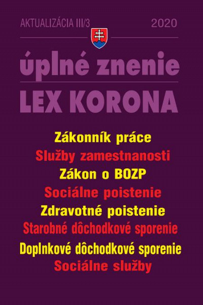E-kniha Aktualizácia III/3 2020 - LEX-KORONA