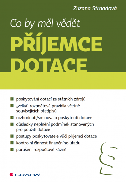 E-kniha Co by měl vědět příjemce dotace