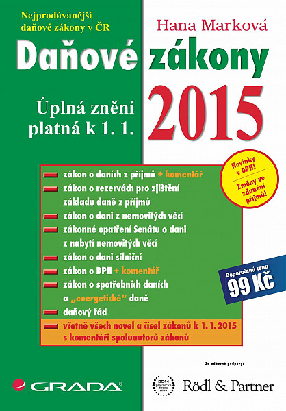 E-kniha Daňové zákony 2015