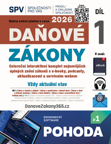 E-kniha Daňové zákony 2026 XXL ProFi (Díl 1.)