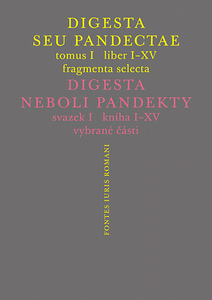 E-kniha Digesta seu Pandectae / Digesta neboli Pandekty