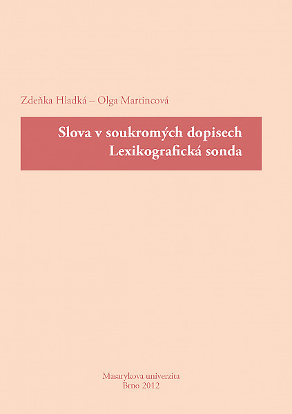 E-kniha Slova v soukromých dopisech. Lexikografická sonda
