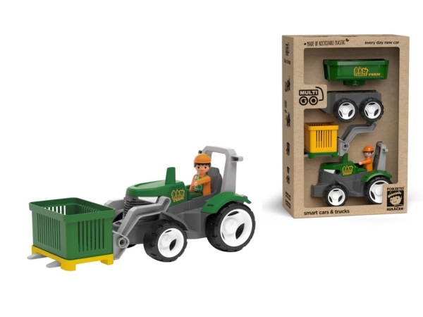 ECO MultiGO Farm 2+1 - Igráček farmář, traktor s přívěsem