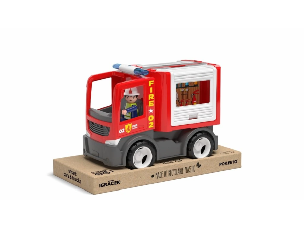 ECO MultiGO Fire - Multikorbička s hasičem - auto s Igráčkem