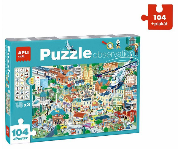 Edukační puzzle Město 104 dílků