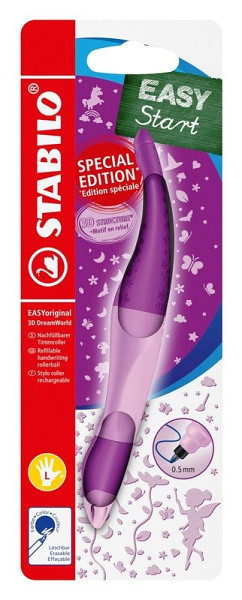 Ergonomický roller pro leváky STABILO EASYoriginal 3D DreamWorld, růžová - vč. bombičky