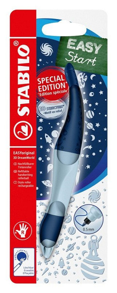 Ergonomický roller pro praváky STABILO EASYoriginal 3D DreamWorld, modrá - vč. bombičky