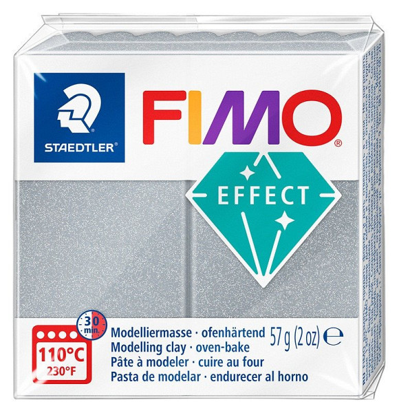 FIMO efekt 57g - metalická stříbrná