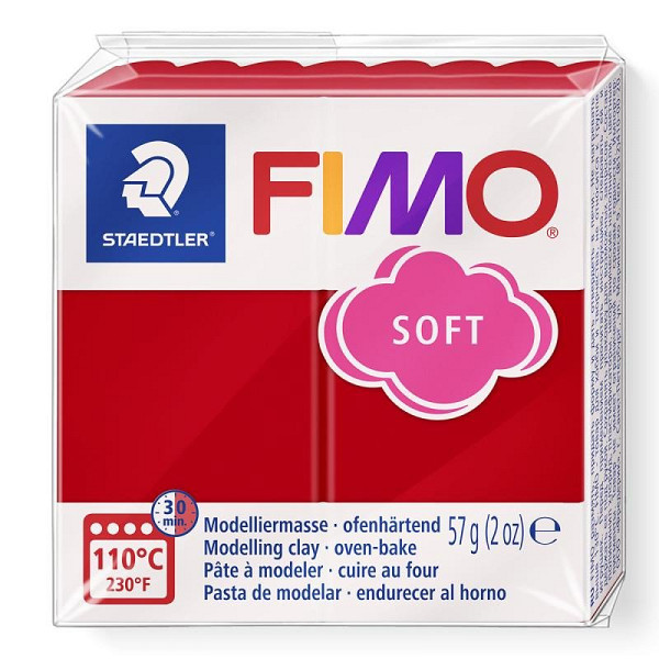 FIMO soft 57g - vánoční červená