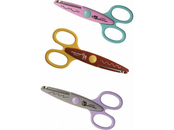 Fiskars Kidzors Sada dětských tvarových nůžek zvířata ZOO 3 ks