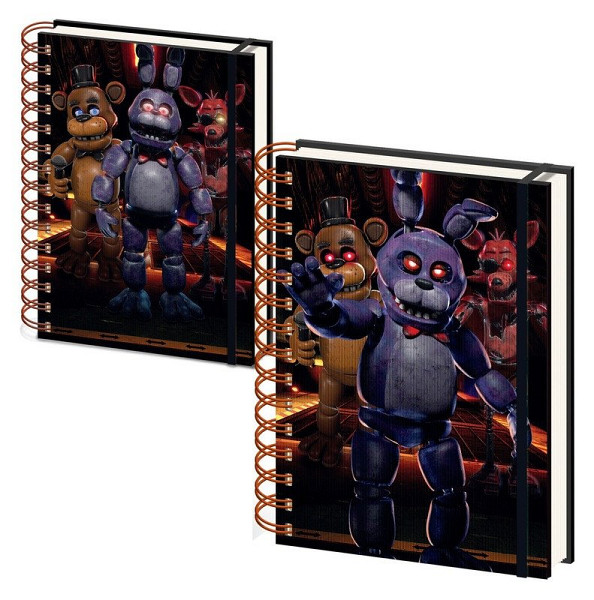 Five Nights At Freddy´s 3D kroužkový blok A5 (Jump Scare)