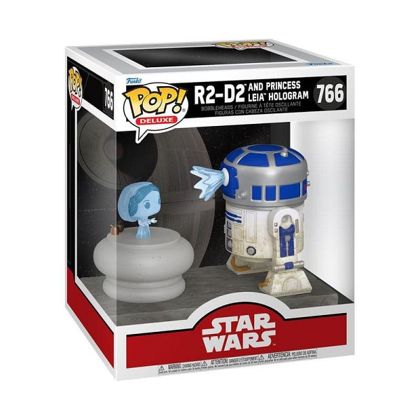 Funko POP Deluxe: Star Wars - R2-D2 and Princess Leia Hologram #766