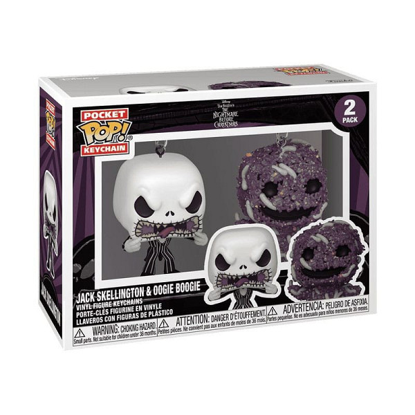 Funko POP Keychain: The Nightmare Before Christmas - Jack Skellington & Oogie Boogie