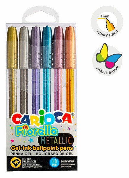 Gelová pera Fiorella - Metallic, 6ks