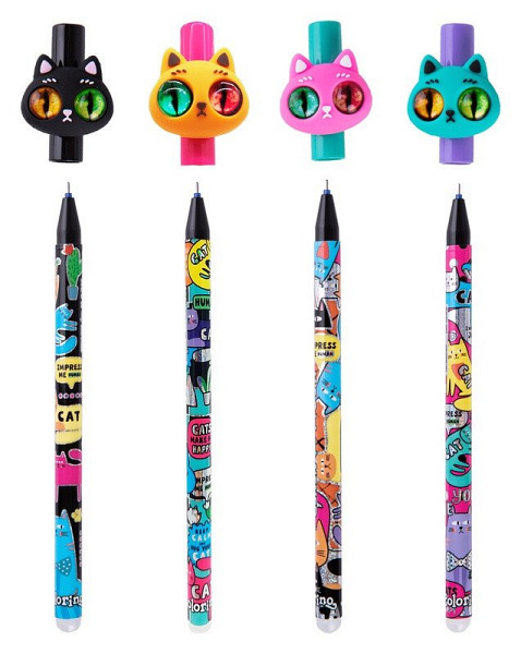 Gumovatelné pero Okaté Kočky (mix)