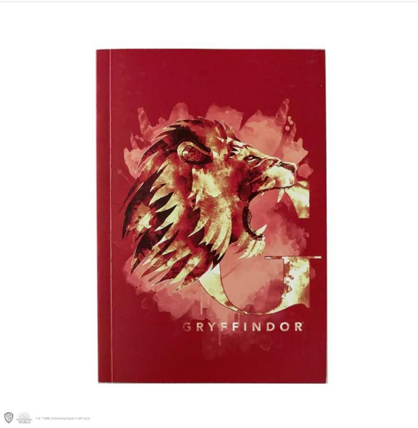 Harry Potter zápisník A5 - Nebelvír akvarel