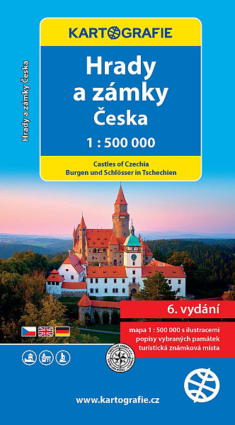 Hrady a zámky Česka 1:500 000