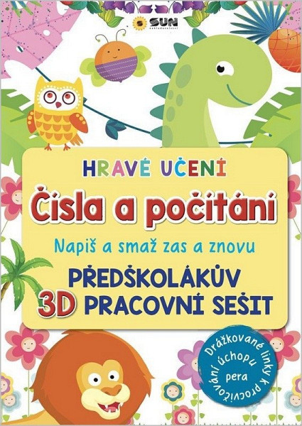 Hravé učení Čísla a počítání - Napiš a Smaž zas a znovu - Drážkované linky a tužka