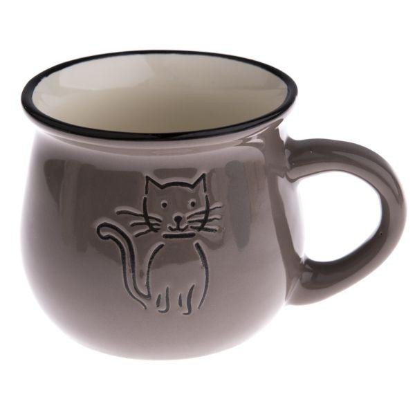 Hrnek keramický kočka hnědá 360 ml