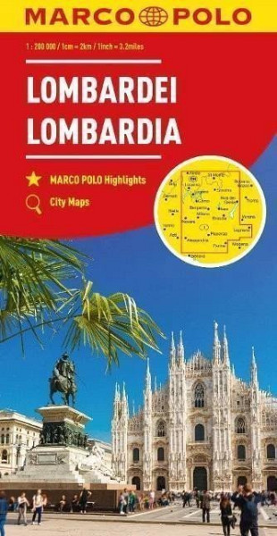 Itálie č.2 - Lombardie, severoitalská jezera 1:200 000 / regionální mapa MARCO POLO