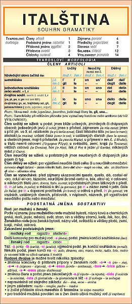 ITALŠTINA souhrn gramatiky