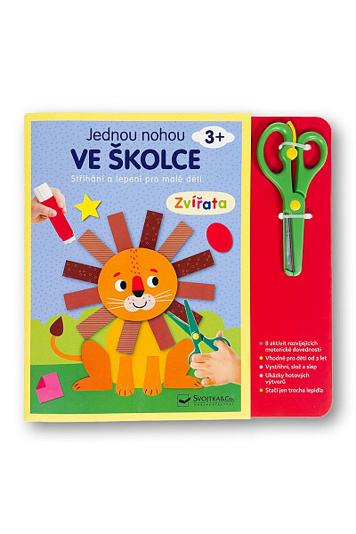 Jednou nohou ve školce Zvířata Stříhání a lepení pro malé děti 3+