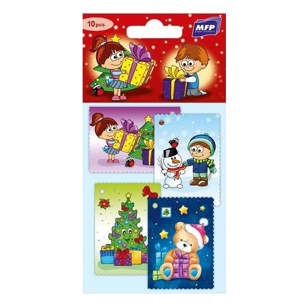 Jmenovky na dárky vánoční 10ks dětské