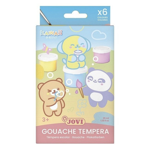 JOVI Kawaii temperové barvy 5 x 35 ml + štětec