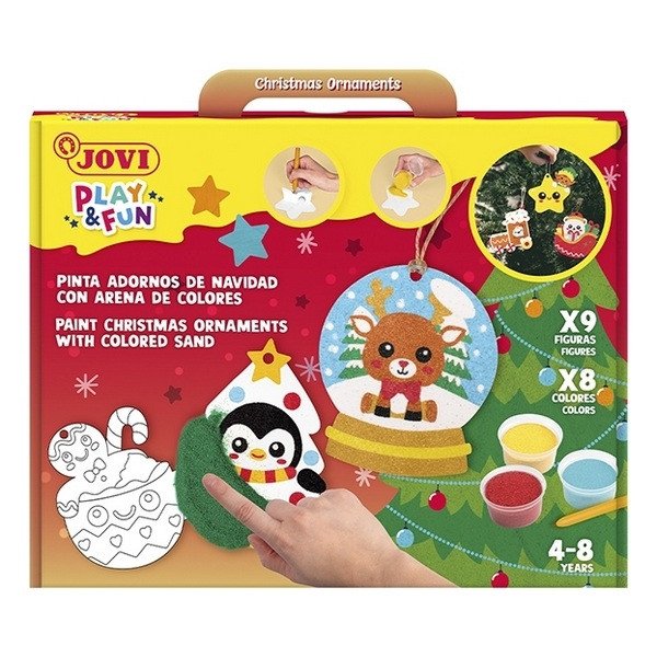 JOVI PLAY&FUN malování pískem sada 12 ks Vánoční ozdoby