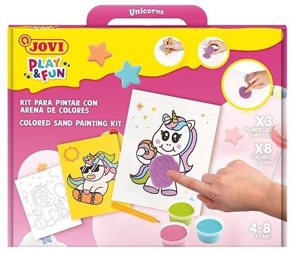 JOVI PLAY&FUN sada na malování pískem 12ks - Unicorns