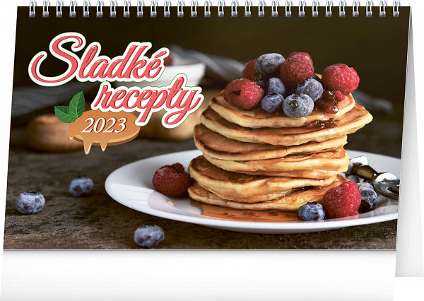 Stolní kalendář Sladké recepty 2023, 23,1 × 14,5 cm