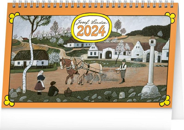 Stolní kalendář Josef Lada 2024, 23,1 × 14,5 cm
