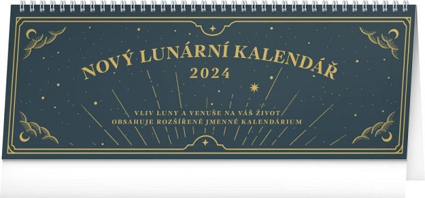 Kalendář 2024 stolní: Nový lunární kalendář, 33 × 12,5 cm