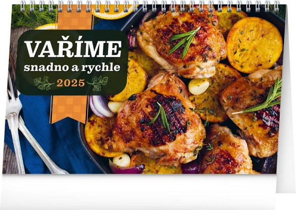 NOTIQUE Stolní kalendář Vaříme snadno a rychle 2025, 23,1 x 14,5 cm