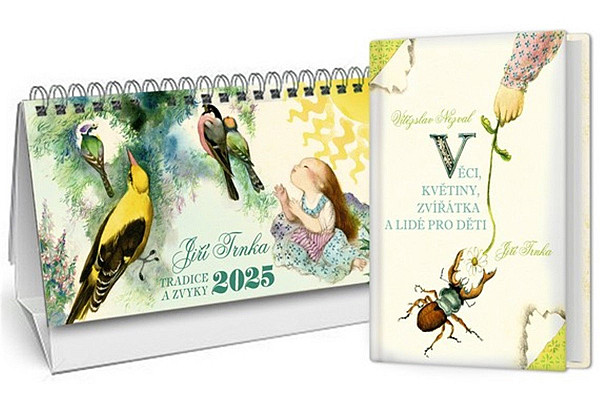 Kalendář 2025 Trnkův stolní + Věci, květiny, zvířátka a lidé