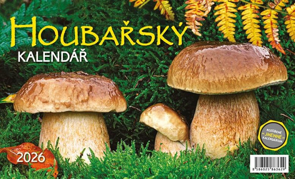 Kalendář 2026 Houbařský, stolní, 23 x 14 cm