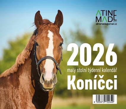 Kalendář 2026 Koníčci, stolní, týdenní, 13 x 15 cm