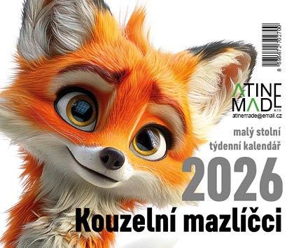 Kalendář 2026 Kouzelní mazlíčci, stolní, týdenní, 13 x 15 cm